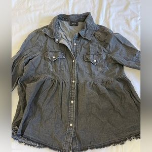 VICI black denim button down